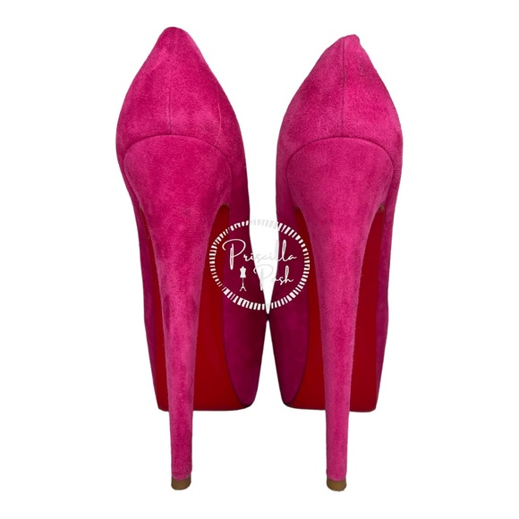 Christian Louboutin Daffodile 160mm Pumps Hot Pink Fuschia Heels Platform - Picture 8 of 16